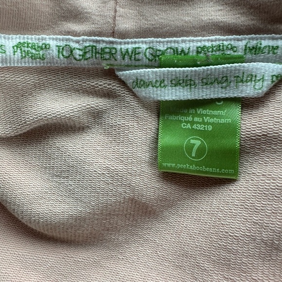 Peek A Boo Beans Girls Pink Zip Star Hoodie Size 7 - Picture 5 of 5